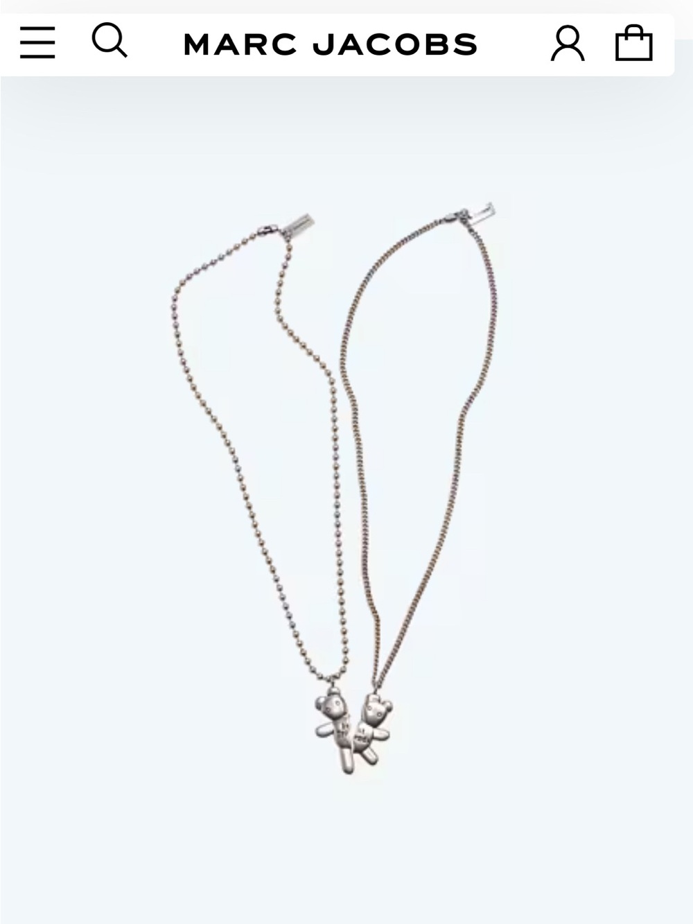 Marc Jacobs HeavenTwin Bear Layered Necklaces
